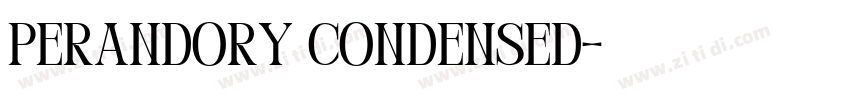 Perandory Condensed字体转换